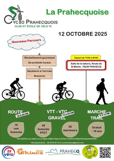 Randonnée 12 octobre 2025: VTT, Route, Gravel, Marche, Trail